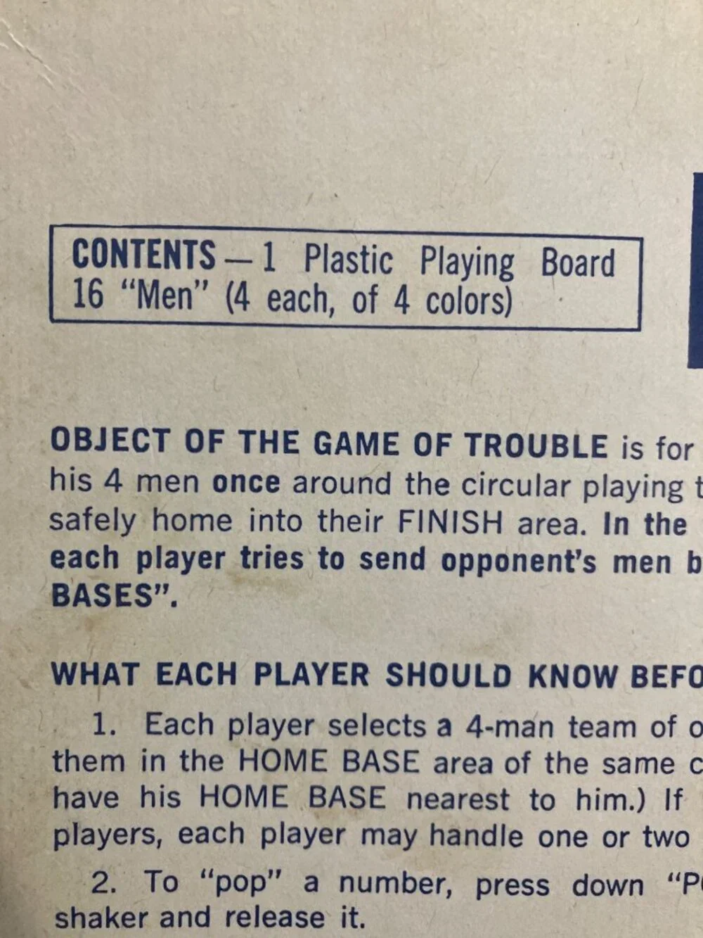 Trouble Board Game With Pop-O-Matic Dice Shaker Kohner Bros 1965 Complete Set